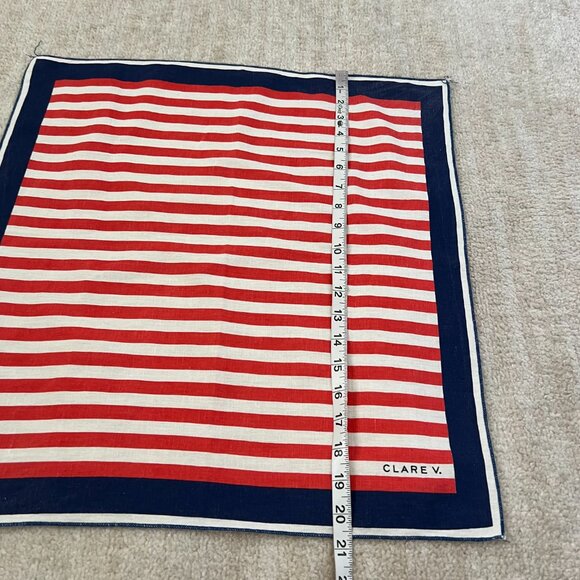 Clare V Stripe Bandana Headscarf - Picture 4 of 7